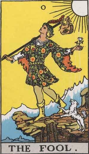 Significado da carta O Louco no Tarot Carta O Louco no Tarot - jovem caminhando em direção ao precipício com fé