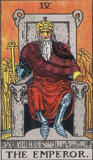 Significado da carta O Imperador no Tarot Carta O Imperador no Tarot - homem no trono com cetro e armadura