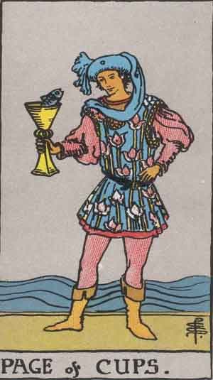 Significado da carta Pajem de Copas no Tarot Carta Pajem de Copas no Tarot (Rider-Waite) - significado e interpretação
