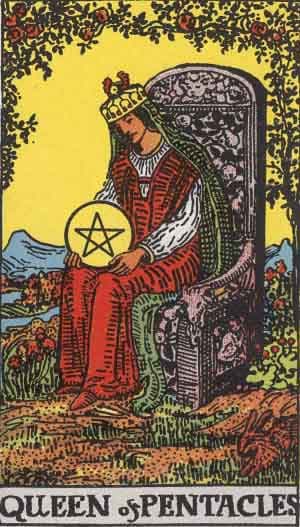 Significado da carta Rainha de Ouros no Tarot Carta Rainha de Ouros no Tarot (Rider-Waite) - significado e interpretação