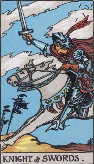 Significado da carta Cavaleiro de Espadas no Tarot Carta Cavaleiro de Espadas no Tarot (Rider-Waite) - significado e interpretação