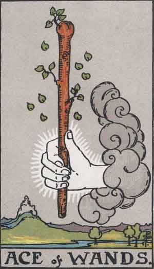 Significado da carta Ás de Paus no Tarot Carta Ás de Paus no Tarot (Rider-Waite) - significado e interpretação
